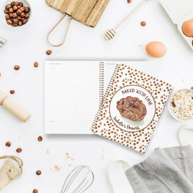 Aquarelle Chocolat Chip Cookies cuits avec amour (Créateur téléchargé)