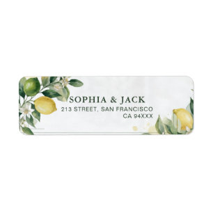 Aquarelle Citron Vert Botanique Mariage