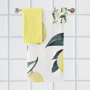 Aquarelle Citrons jaunes Motif sans couture
