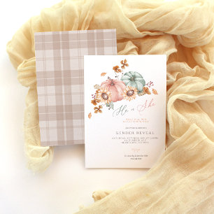 Aquarelle Citrouille Genre Revela Party Invitation