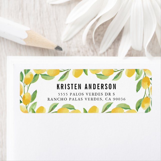 Aquarelle Citrus citron (En situation)