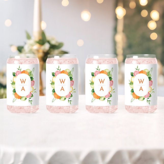 Aquarelle Citrus Monogramme Crest (Insitu (Mariage))
