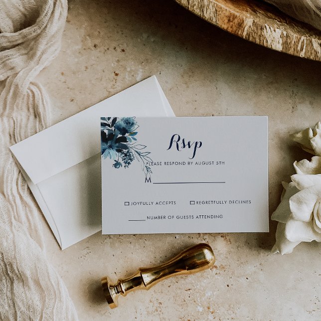 Aquarelle classique Floral Blanc RSVP (Créateur téléchargé)
