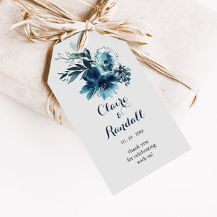 Aquarelle classique Mariage floral étiquettes cade