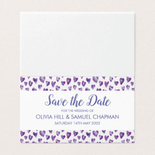 Aquarelle Cœur Violet