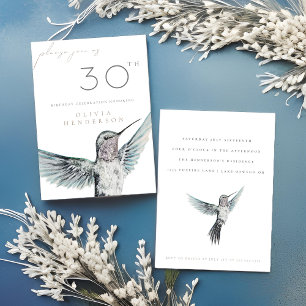 Aquarelle Colibri N'IMPORTE QUELLE Invitation d'an