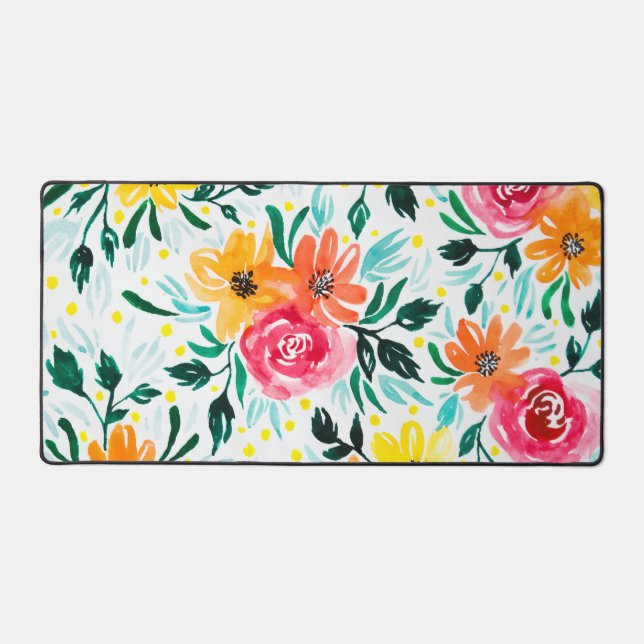 Aquarelle colorée Floral Illustration Motif (Recto)
