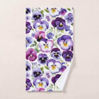 Aquarelle colorée Pansy Flowers Arrière - plan bla