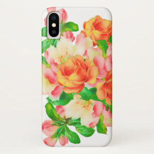 Aquarelle colorée Rose iPhone / coque ipad