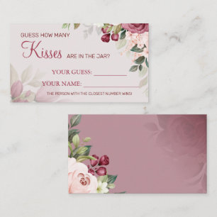 Aquarelle Combien de baisers jeu de cartes de Fête