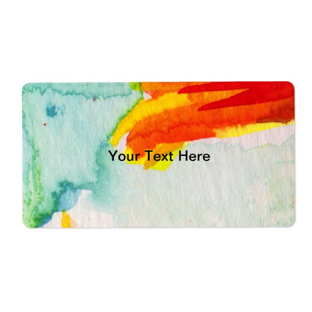Aquarelle Conception Étiquette personnalisée (Devant)
