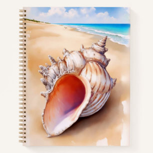 Aquarelle Conch Shell sur le Beach Journal