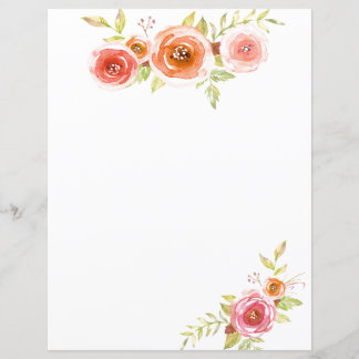 Aquarelle Cottage Jardin Roses papier à scandale
