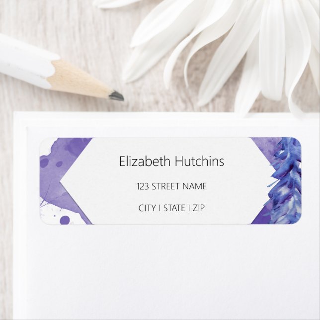 Aquarelle Couleur Hiver Dans Les Tons Profonds Vio (En situation)