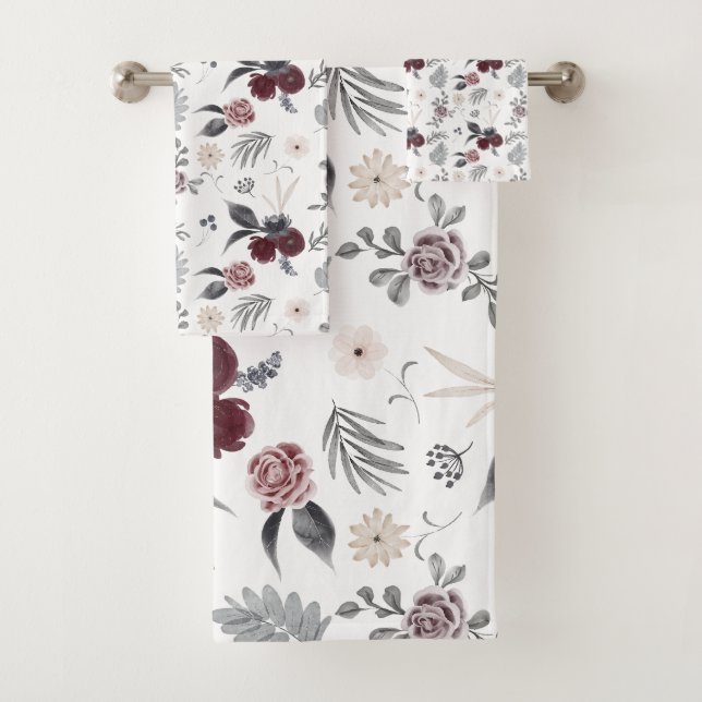 Aquarelle couleur Rose gris Feuille (En situation)