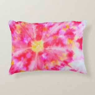 Aquarelle Creative Tone. Brush Gold. Ginger Tie Dy Accent Pillow