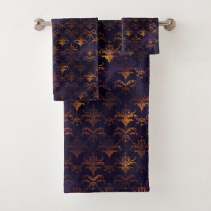 Aquarelle Cuivre Patina Damask Modèle serviette