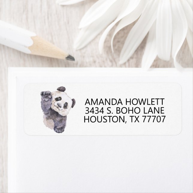 Aquarelle Cute Baby Panda (En situation)