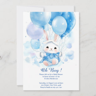 Aquarelle Cute Bunny Baby shower Invitation