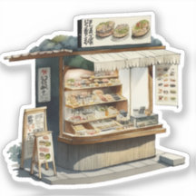Aquarelle Cute Japonais Étiquette de la chaîne ali