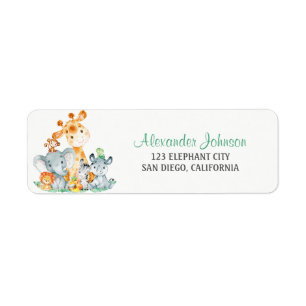 Aquarelle Cute Safari Jungle Animaux