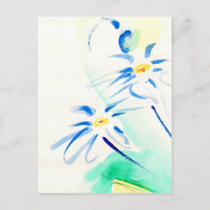 Aquarelle Daisies Postcard