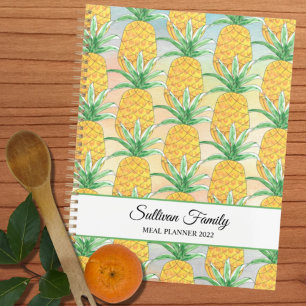 Aquarelle d'ananas personnalisée Repas de famille