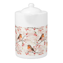 Aquarelle dans un arbre d'hiver neigeux et des bai