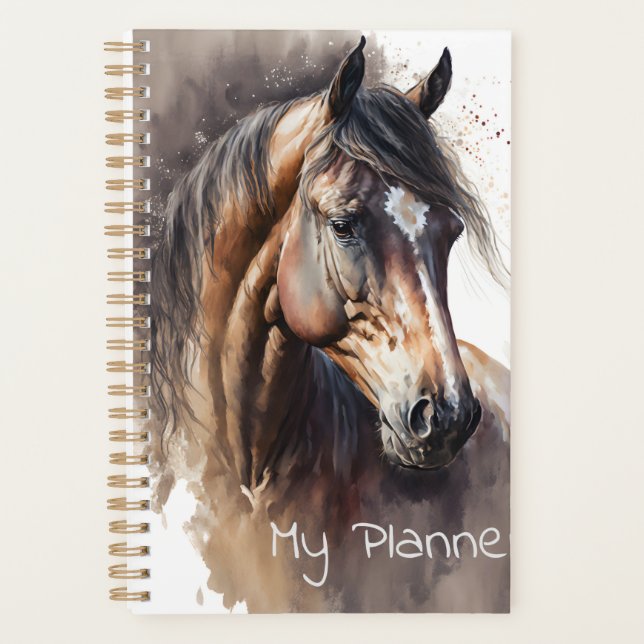 Aquarelle Dark Bay Horse Daily (Devant)