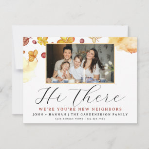 Aquarelle d'automne joyeuse Nouvelle carte postale