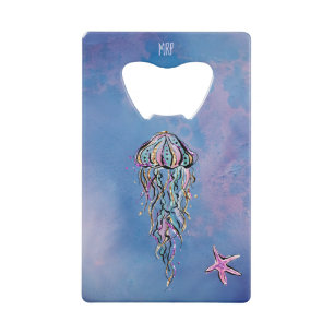 Aquarelle de bleu de poissons d'étoile de méduse