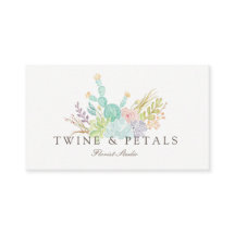 Aquarelle de bouquet Succulente | CARTE DE VISITE