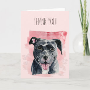 Aquarelle de Bulldog noir   Merci