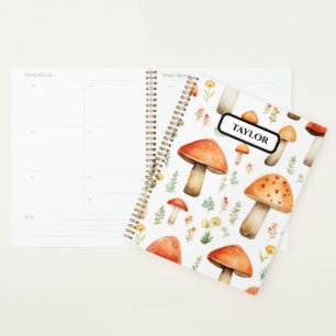 Aquarelle de champignons mignons Forêt rustique