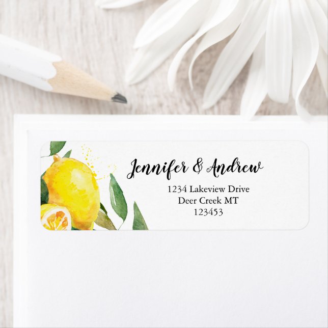 Aquarelle de citron (En situation)