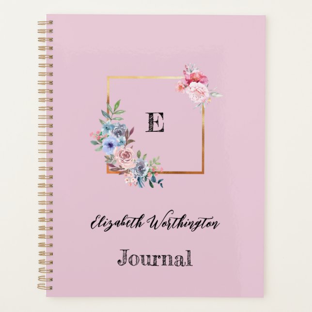 Aquarelle de conception géométrique florale et ver (Devant)