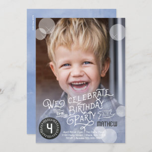 Aquarelle de fête d'anniversaire Invitations Boy
