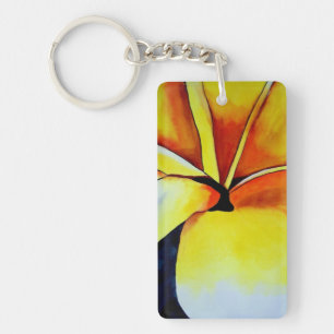 Aquarelle de fleur frangipani tropicale art abstra