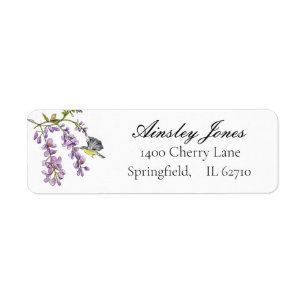 Aquarelle de fleur Purple Wisteria