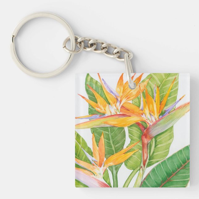 Aquarelle de fleurs exotiques (Devant)