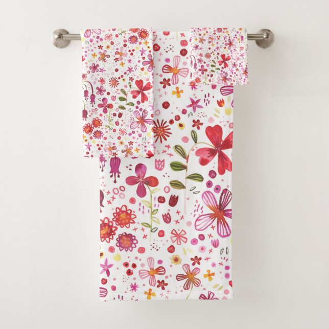 Aquarelle de fleurs sauvages (En situation)