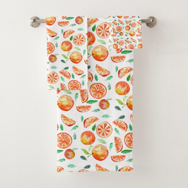 Aquarelle de Fruit orange d'agrumes doux (En situation)