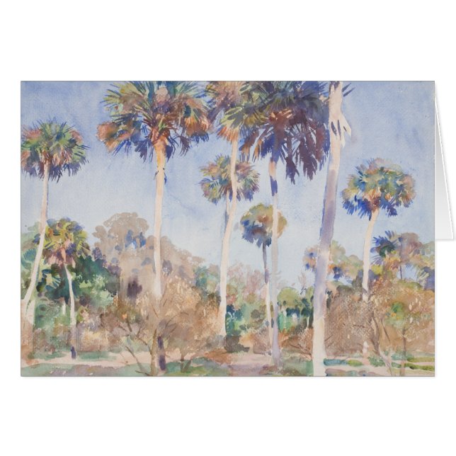 Aquarelle de John Singer Sargent - paumes (Devant Horizontal)