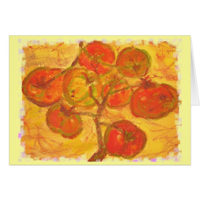 aquarelle de la grappe de tomates (Devant horizontal)