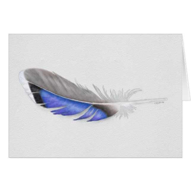 Aquarelle de la plume de canard de Mallard (Devant horizontal)