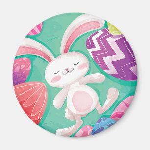 Aquarelle de lapin de Pâques   Magnet