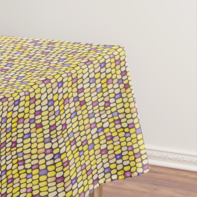 Aquarelle de maïs indien Motif Nappe jaune (In Situ)