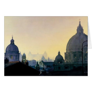 Aquarelle de paysage urbain de "sept collines"