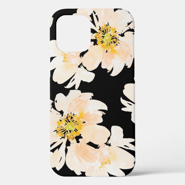 Aquarelle de pivoine fleurit sur le coque iphone d (Verso)