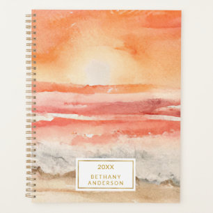 Aquarelle de plage Sunset Boho
